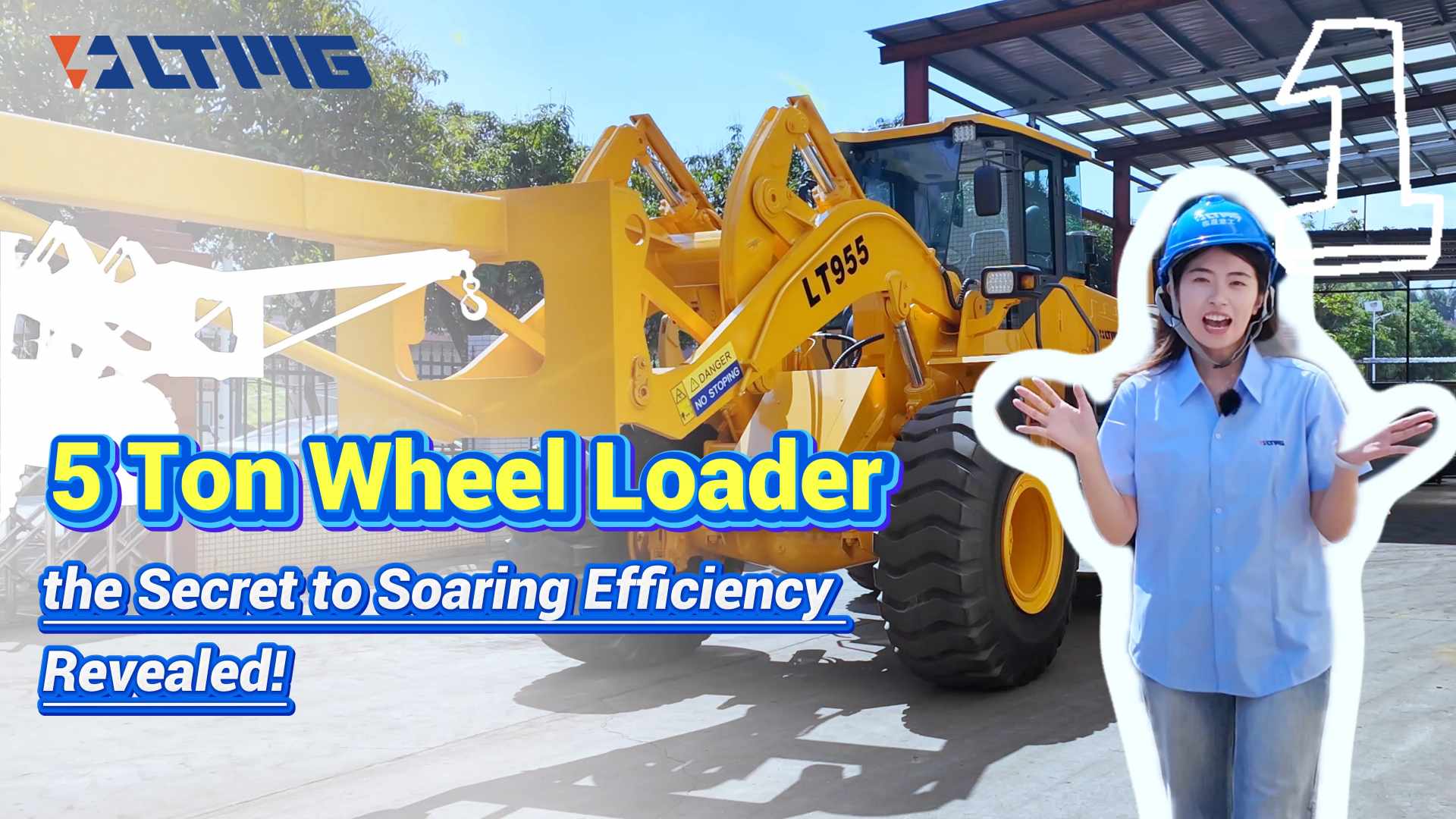 رافعة بعجلات LT955 - قوة 5 أطنان مع ذراع مناولة المواد