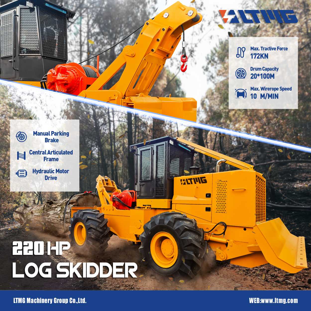 220hp log skidder