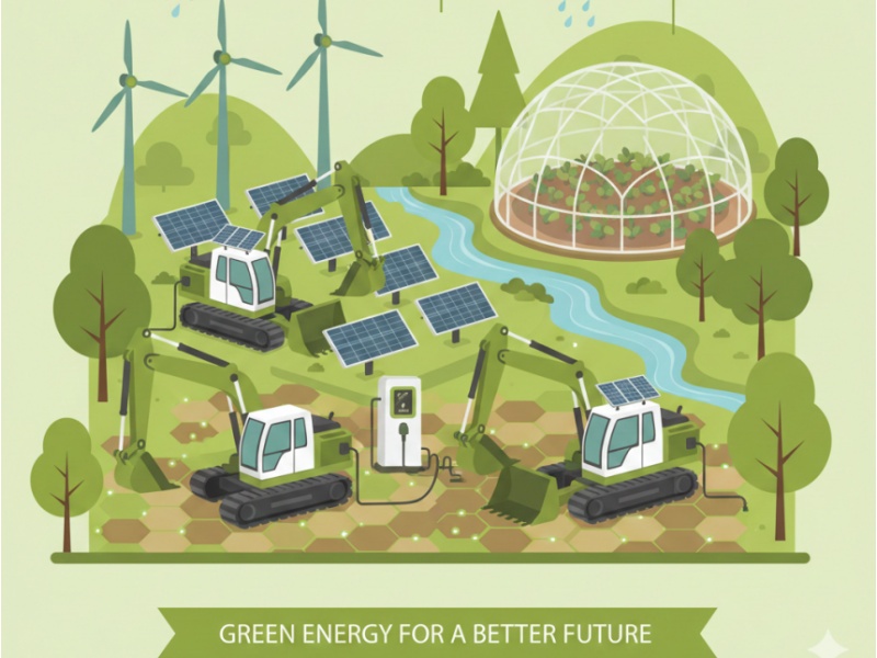 التحول الأخضر: آلات البناء الصينية تدخل العصر الجديد للكهرباء